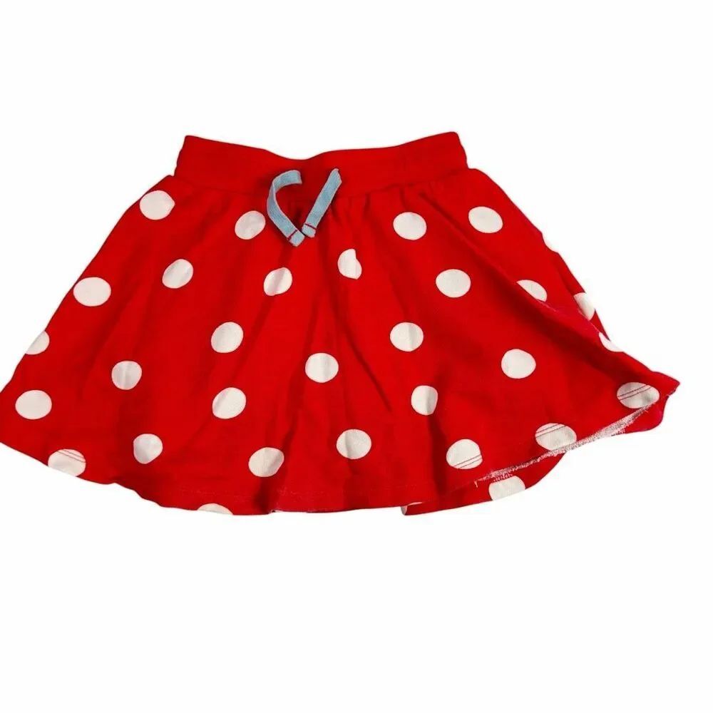 Mini Boden Red Polka Dot Skort Terry size 6-7 years